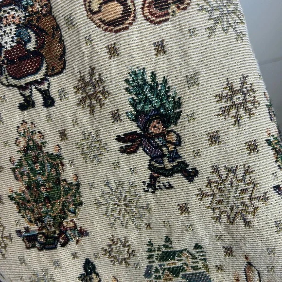 Vintage Bobbie Brooks Women’s Large Christmas Vest Holiday Village Print Winter - Picture 7 of 7